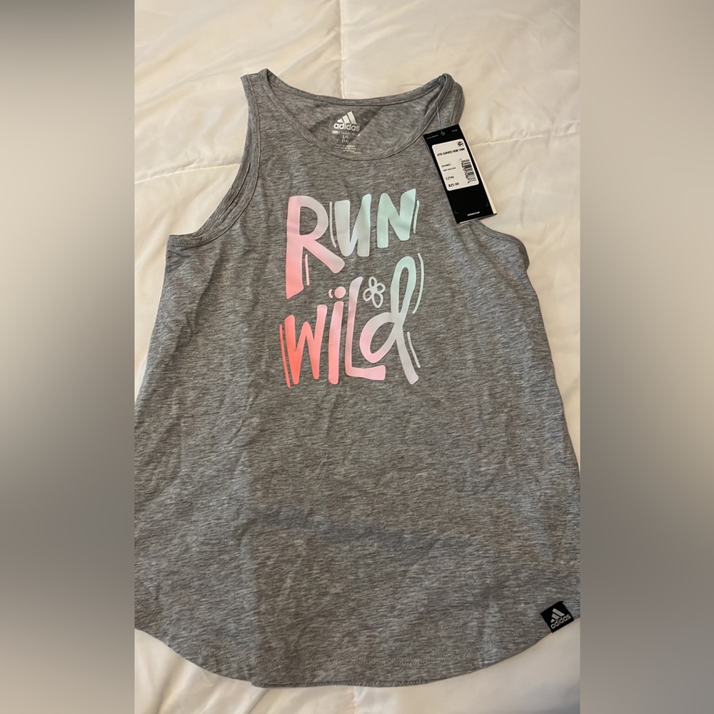 L(14) Adidas Curved Hem Tank NWT